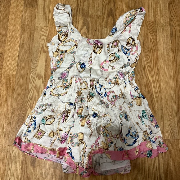 VANESSA MOONEY THE ELISABETH ROMPER DRESS in Jewelry Print Size Large - Picture 13 of 13
